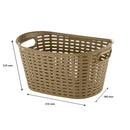 REGENT PLASTIC EDEN OVAL BASKET WITH HANDLES MINI, ASST. WHT, BGE & CHOC (315X215X160MM)