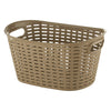 REGENT PLASTIC EDEN OVAL BASKET WITH HANDLES MINI, ASST. WHT, BGE & CHOC (315X215X160MM)