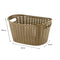 REGENT PLASTIC EDEN OVAL BASKET WITH HANDLES SMALL, AST. WHT, BGE & CHOC (365X255X190MM)