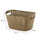 REGENT PLASTIC EDEN OVAL BASKET WITH HANDLES MEDIUM, ASST. WHT, BGE & CHOC (425X295X220MM)