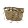 REGENT PLASTIC EDEN OVAL BASKET WITH HANDLES JUMBO, AST. WHT, BGE & CHOC (590X400X300MM)