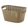 REGENT PLASTIC EDEN OVAL BASKET WITH HANDLES JUMBO, AST. WHT, BGE & CHOC (590X400X300MM)