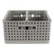 REGENT PLASTIC BOHO RECTANGULAR BASKET LARGE GREY,  (340X135X130MMM)