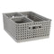 REGENT PLASTIC BOHO RECTANGULAR BASKET LARGE GREY,  (340X135X130MMM)