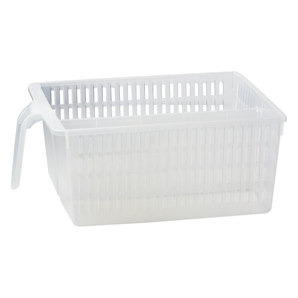 REGENT PLASTIC FRIDGE & PANTRY DEEP BASKET WITH HORIZONTAL DIVIDER CLEAR, (330X240X130MM)