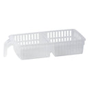 REGENT PLASTIC FRIDGE & PANTRY BASKET WITH VERTICAL DIVIDER CLEAR, (330X145X65MM)