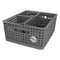 REGENT PLASTIC BOHO RECTANGULAR BASKET LARGE GREY,  (340X135X130MMM)