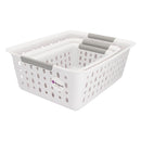 REGENT PLASTIC HARMONY LINE LARGE BASKET CLEAR & GREY, (345X280X130MM)