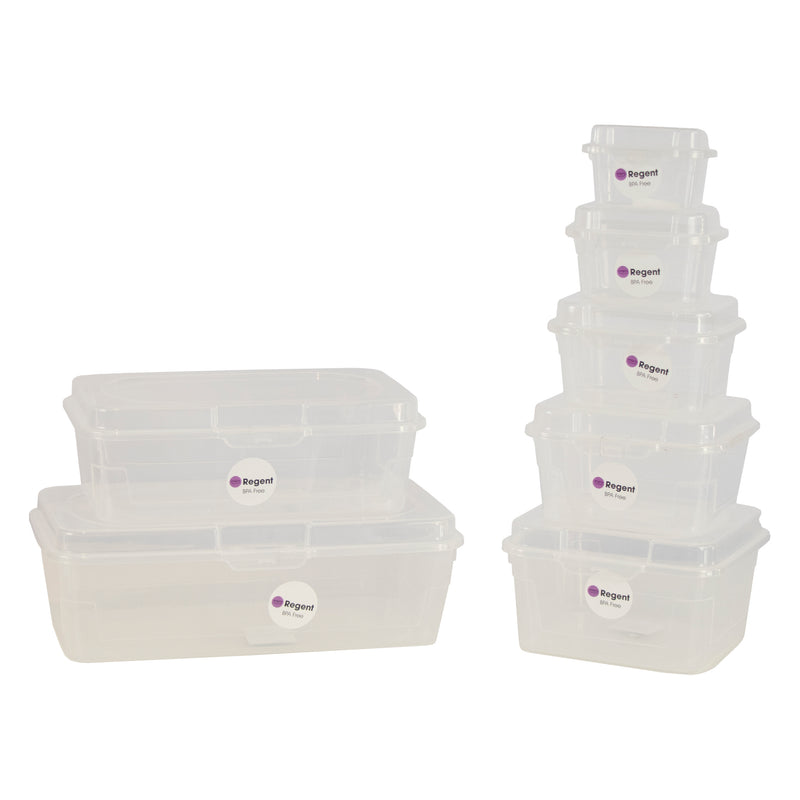 REGENT PLASTIC KEMPY SQUARE STORAGE BOX CLEAR, 350ML (100X125X65MM)