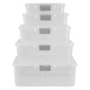 REGENT PLASTIC PINKI STORAGE BOX CLEAR & GREY, 3.7LT (260X220X90MM)